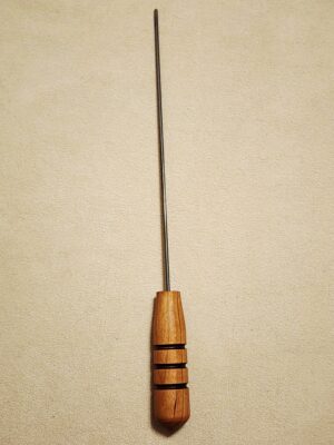 Cherry 1/8" x 14.5" Metal Cane | Handcrafted Hardwood Impact Implement